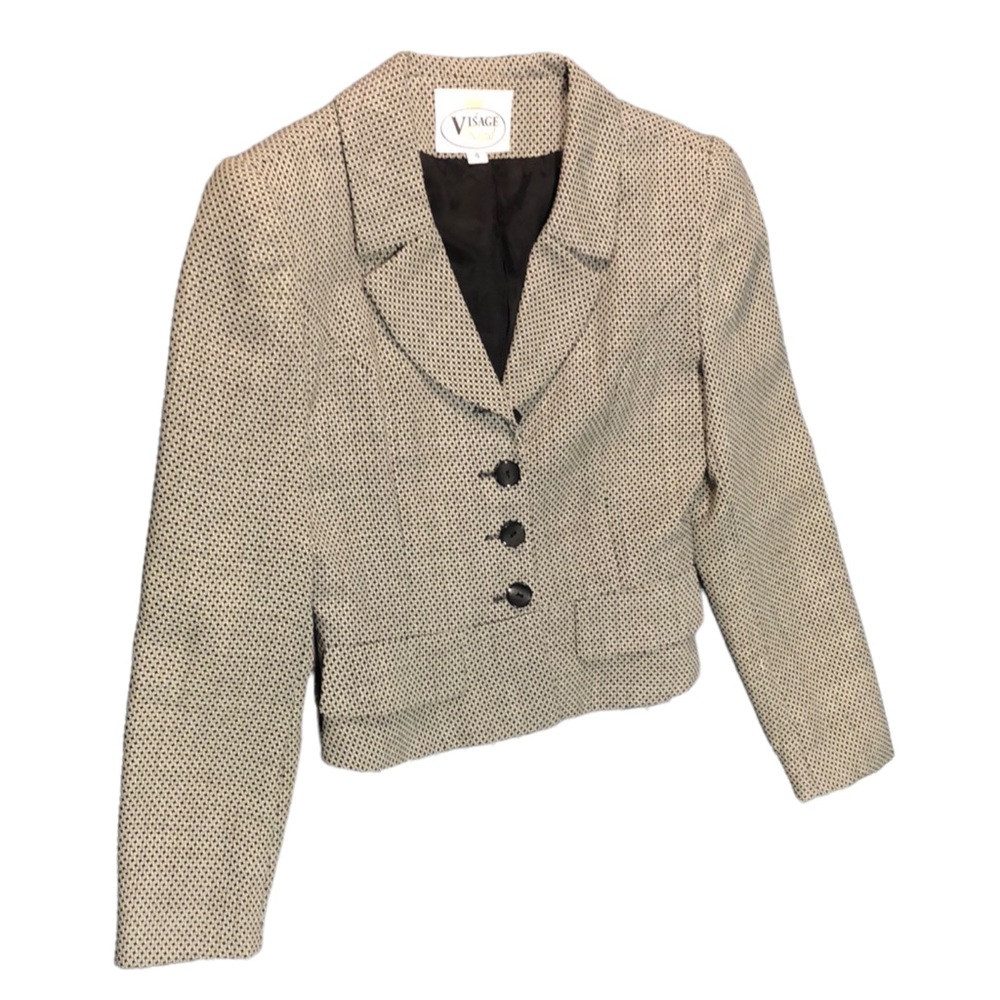 Vintage Versage Royal collection Women size 4 Blazer Suit jacket Italian wool